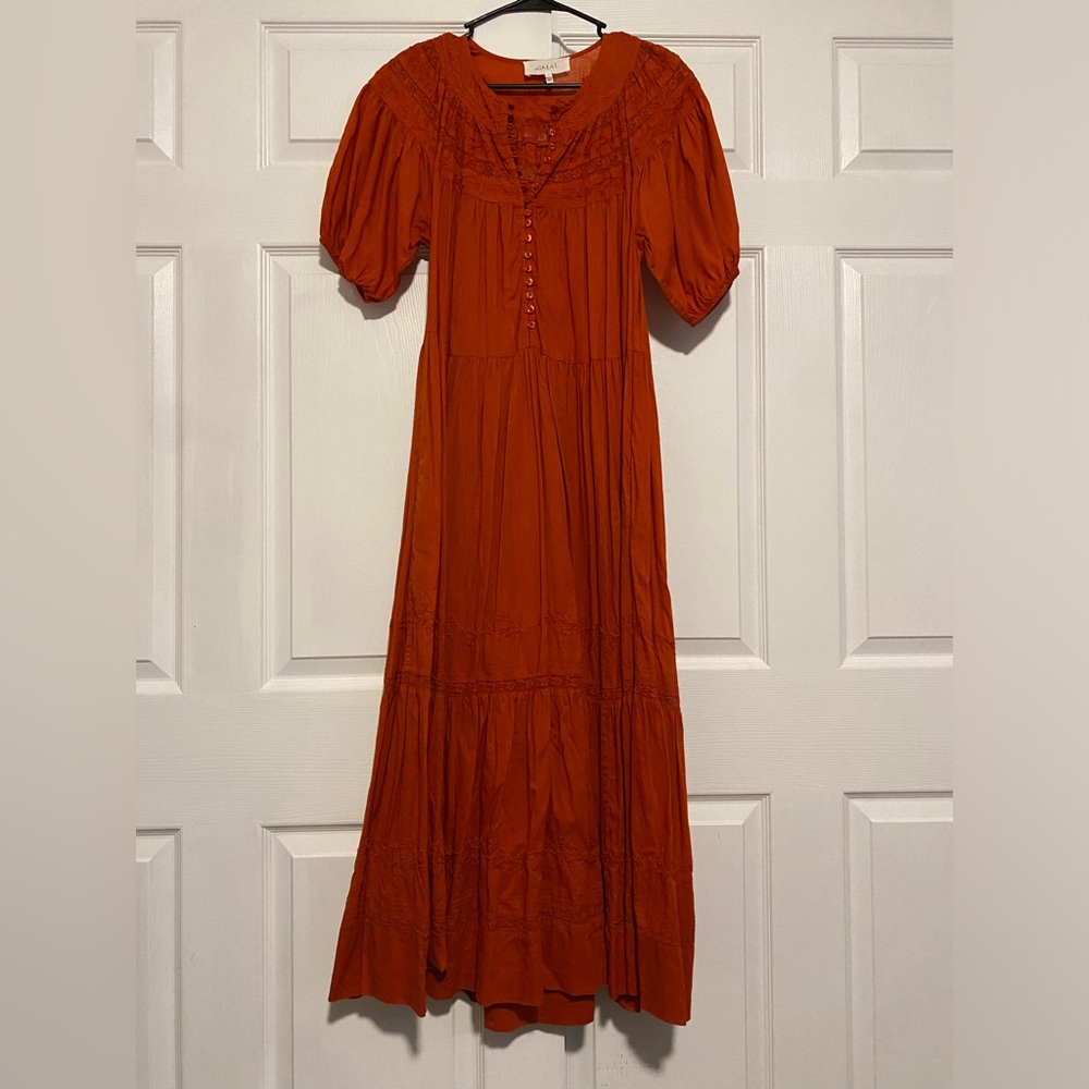 The Great burnt orange maxi dress size 2